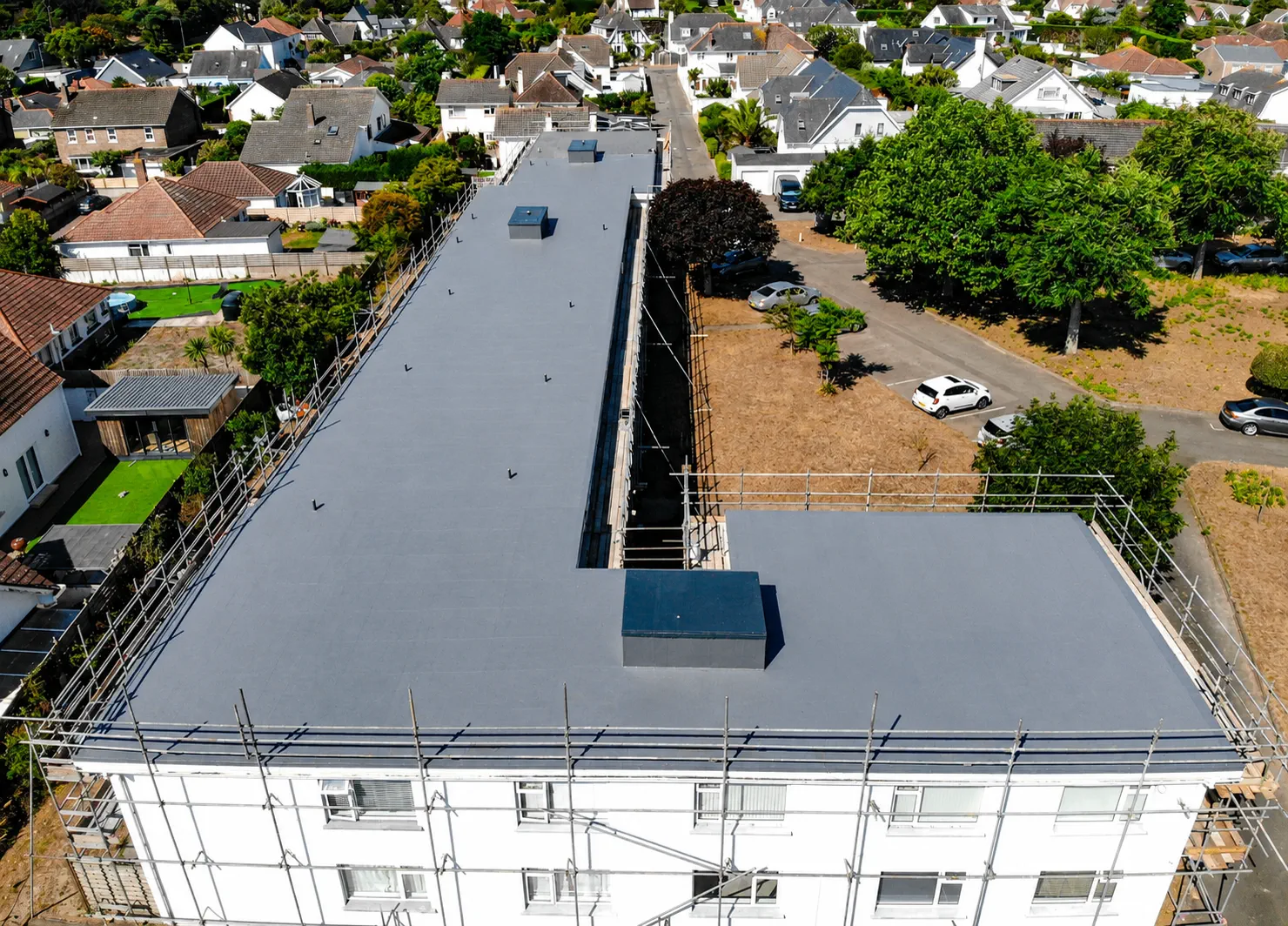 Featured Amber Roofs flat roofing project in Jersey