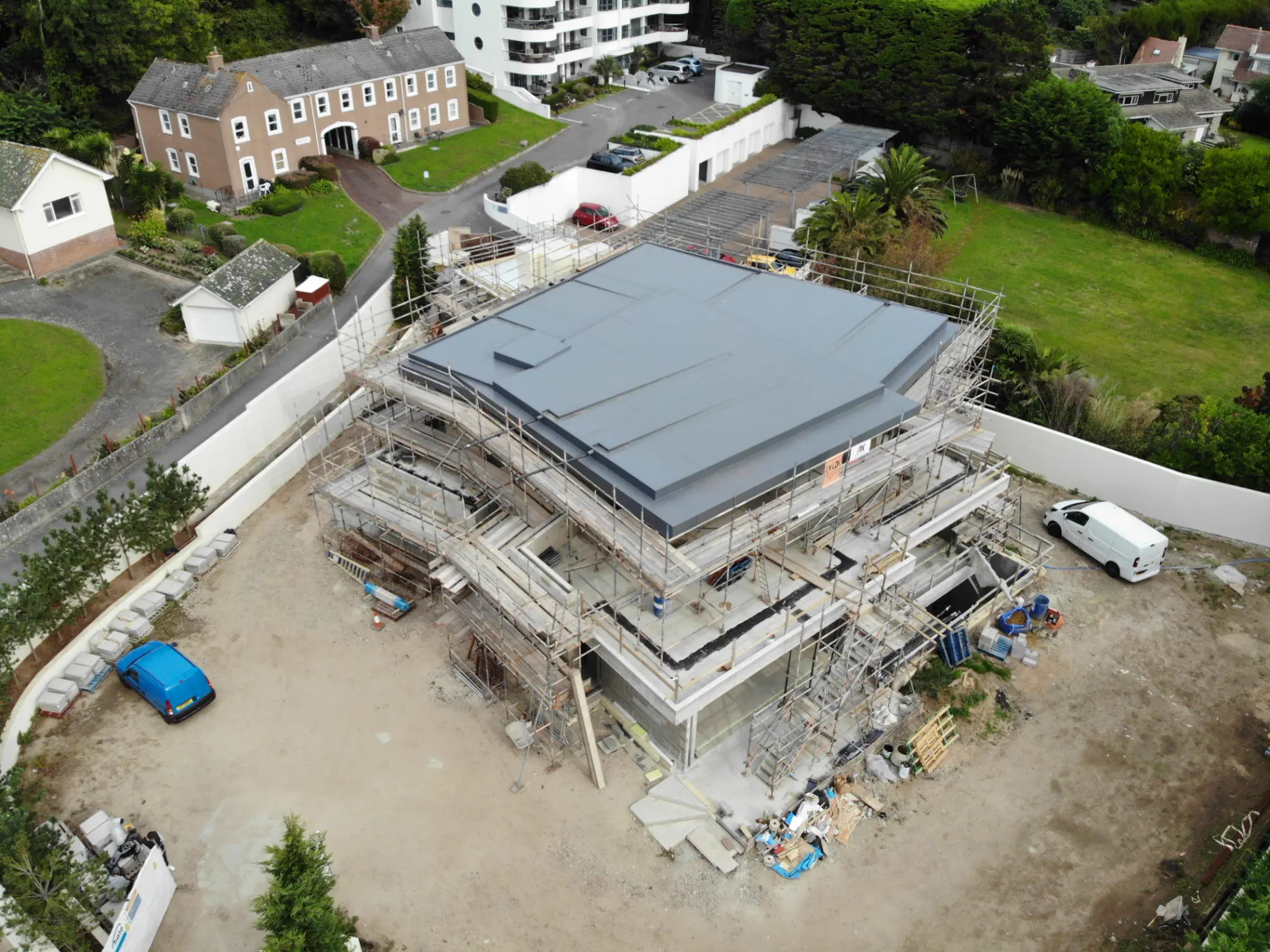 Amber Roofs project during construction in Jersey